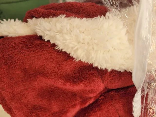 cobrerdom2.20x2.4m queen sherpa dupla face -vermelho super promoção