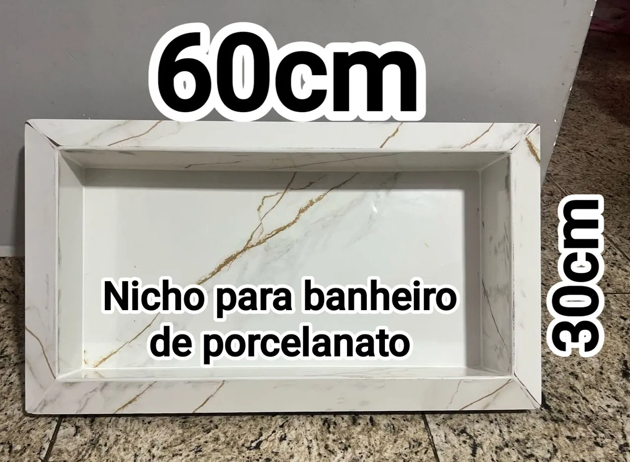 Nicho para banheiro de porcelanato 60x30cm