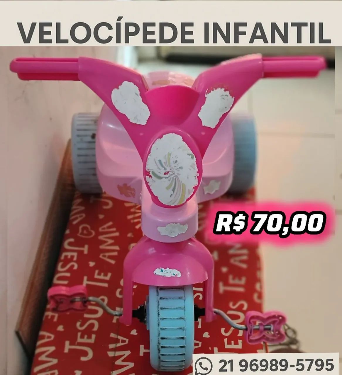 Velocípede Infantil Rosa