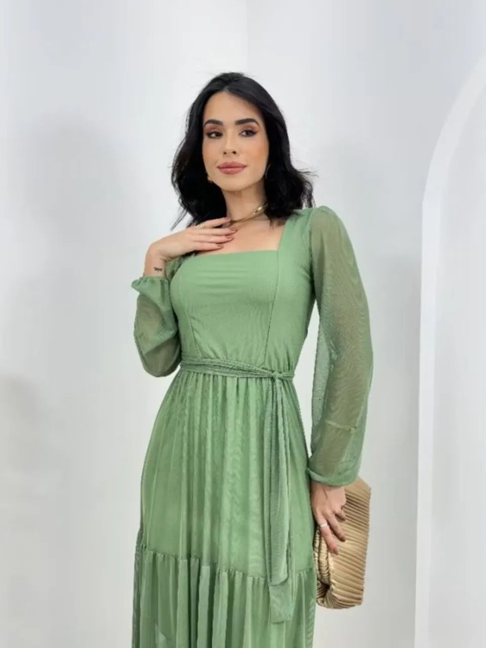 Vestido longo de tule Izzy - Foto 2