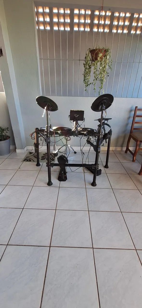 Bateria Eletrônica Accord 7 Peças com Pedal e Banco - AROMA - Foto 3