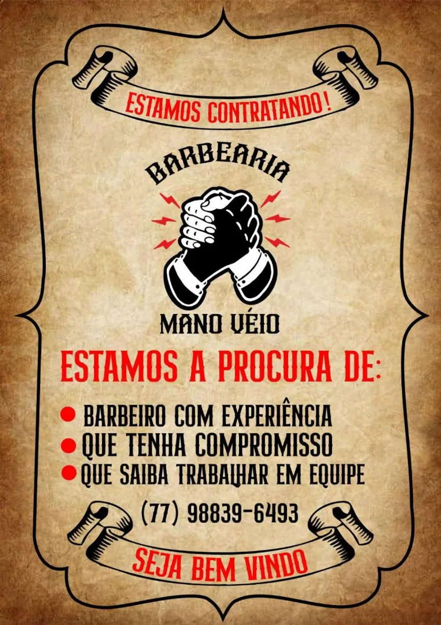 Vaga para Barbeiro 