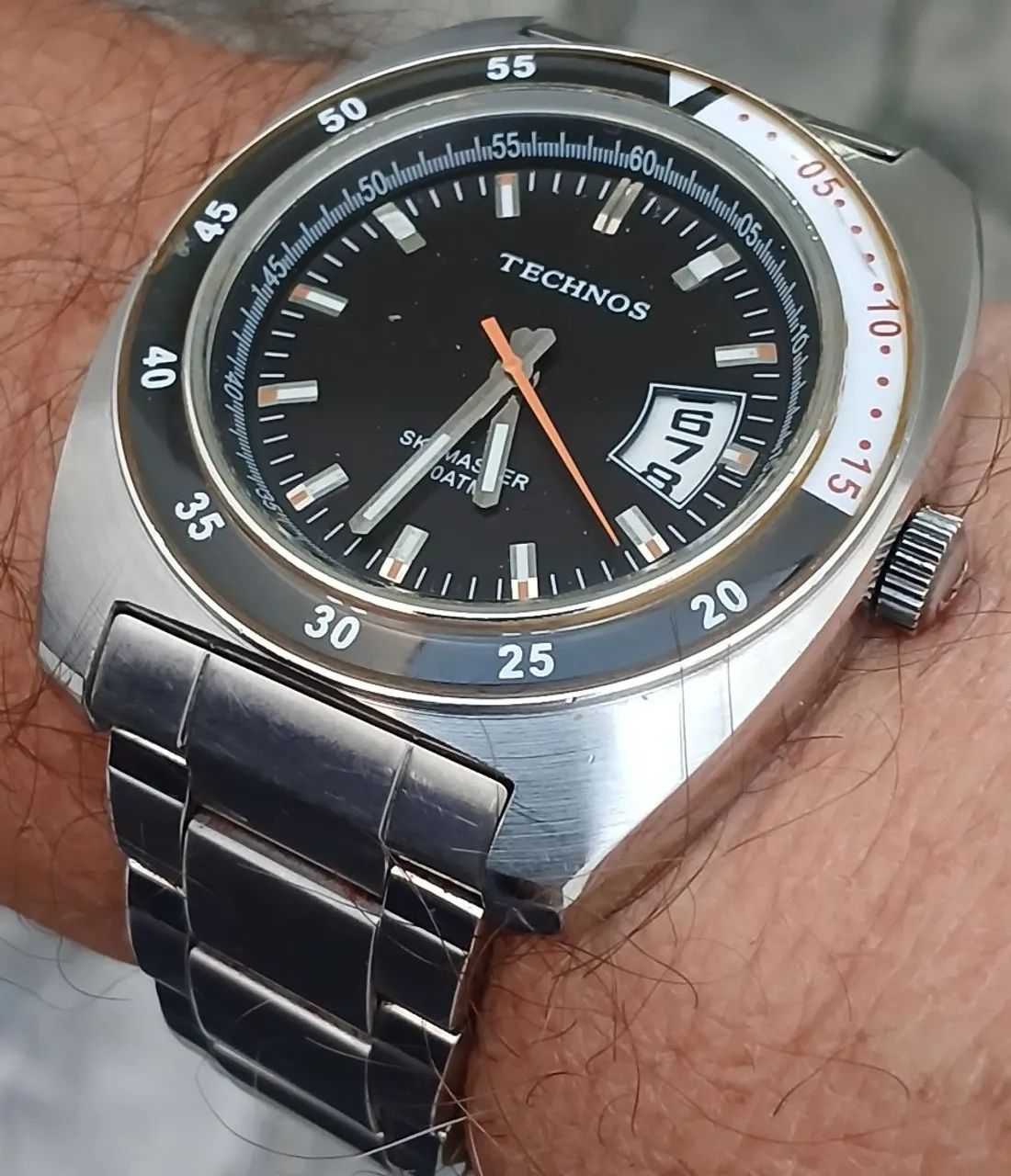 Relógio antigo Technos Skymaster , raro exemplar de coleção muito bonito