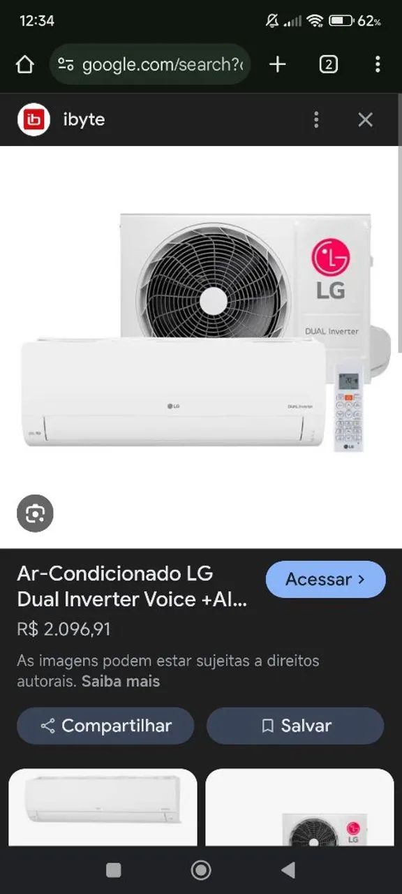 Ar Condicionado LG Dual Inverter Voice +AI - 12.000 BTUs Frio