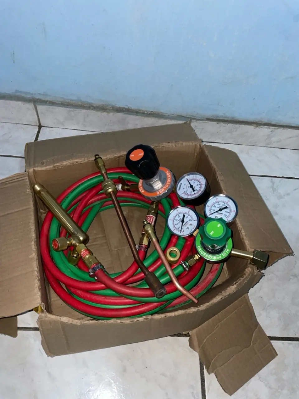 kit maçarico de solda modelo 201 para uso com OXIGÊNIO e GLP.