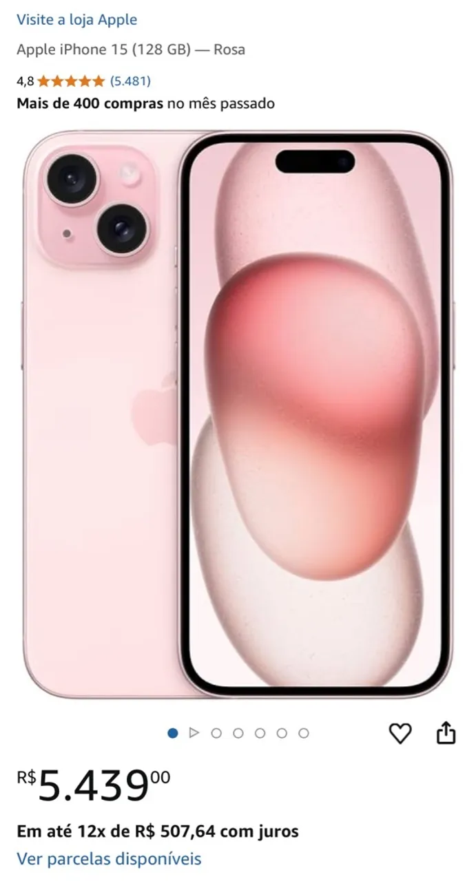 iPhone 15 novo