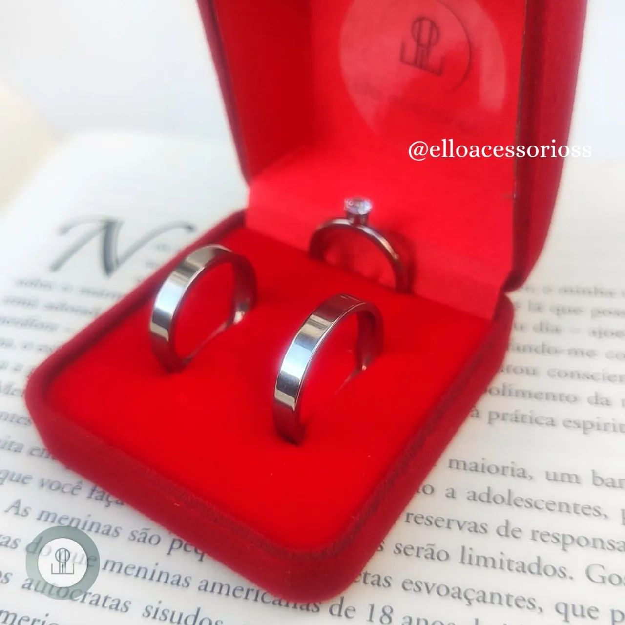 Alianças quadrada com 4mm - Foto 3