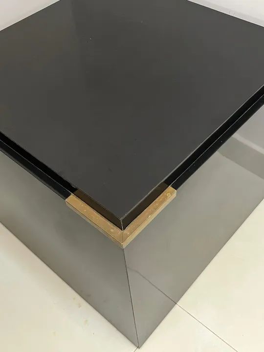 Mesa lateral Sofá preta - quadrada  - Foto 4