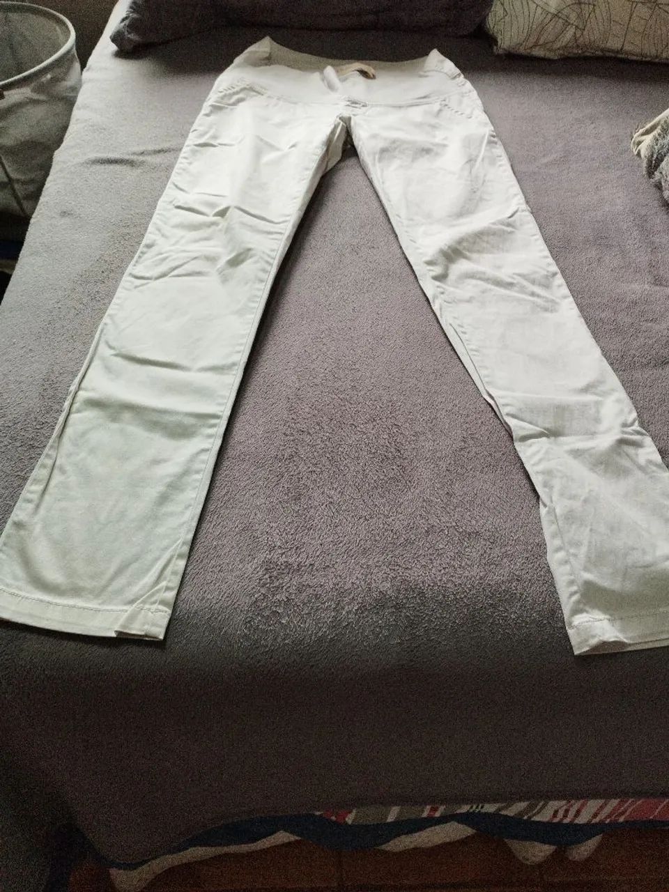 Calça PARA GESTANTE Bege Due Vita - Foto 4