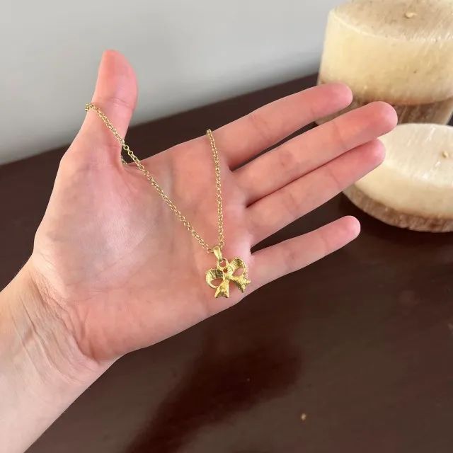 colar de laço pequeno - Foto 2