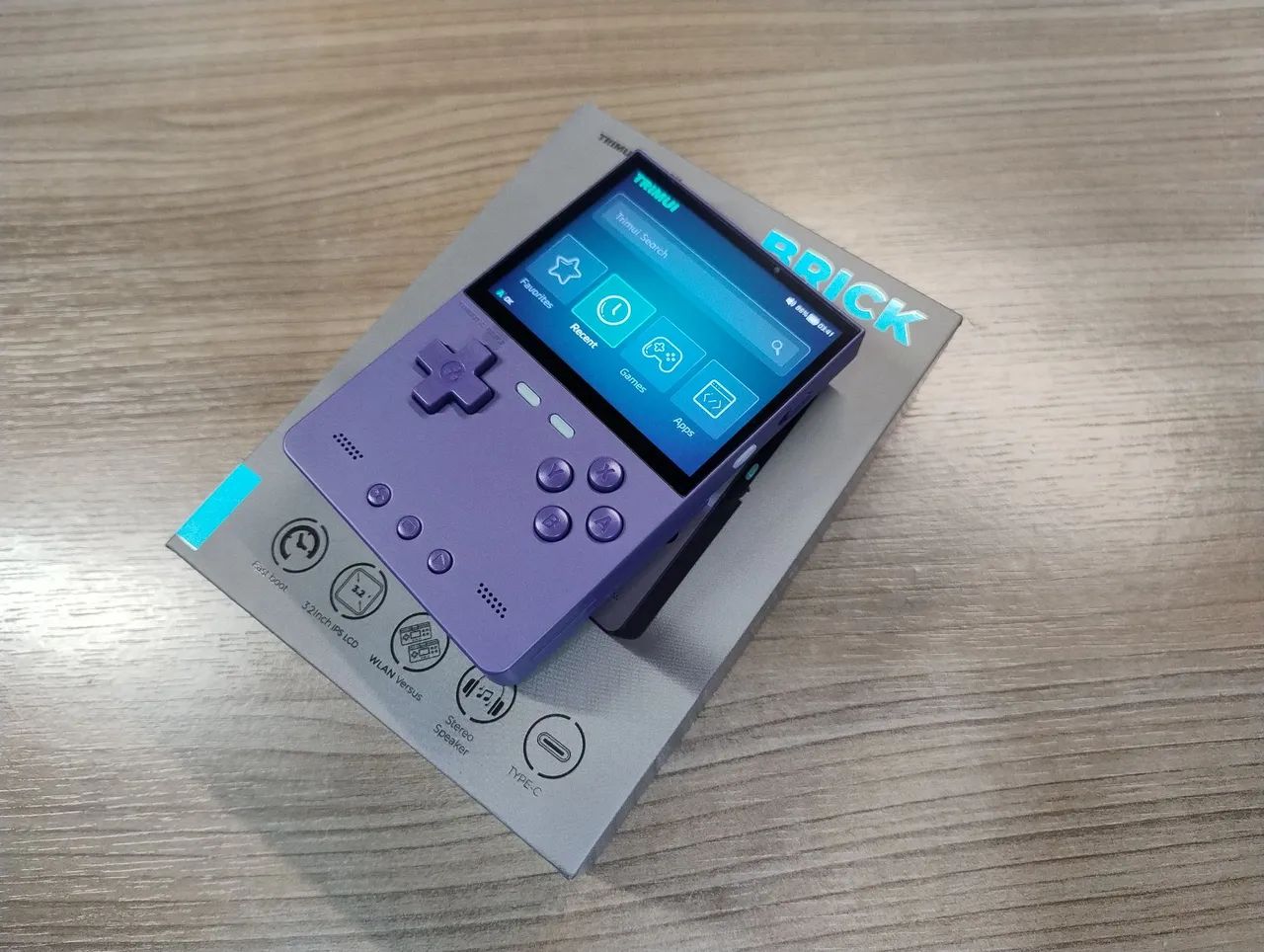 Trimui Brick Roxo Portátil jogos retro - Foto 3