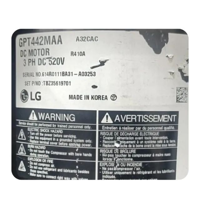 Compressor LG GPT442MAA 47.500 BTU R410A 3PH 520V - Foto 3