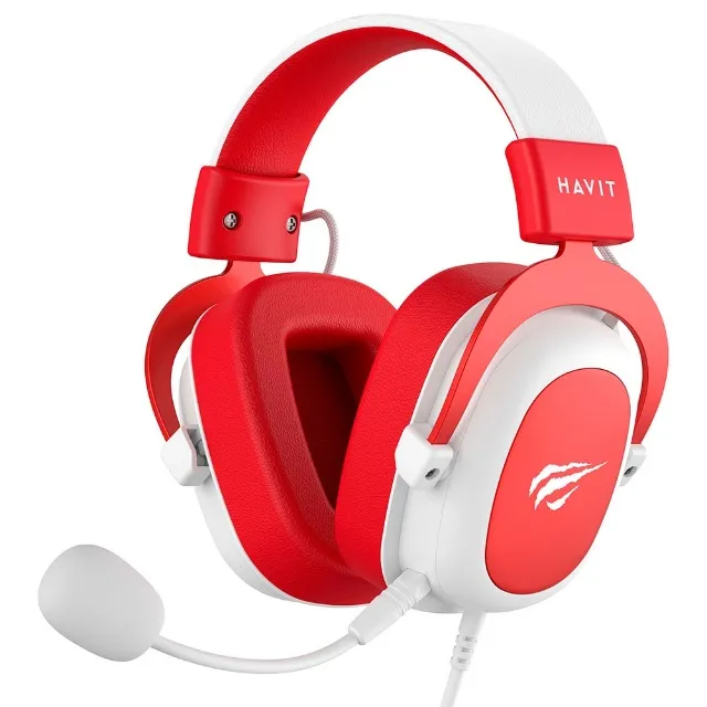 Headset Gamer Havit H2002D Red/White - WZetta