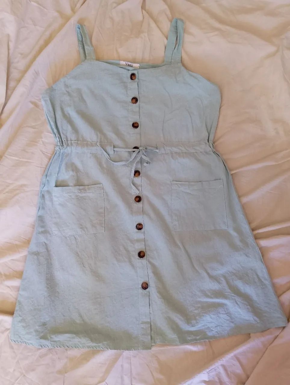 Vestidos de linho (azul e bege)