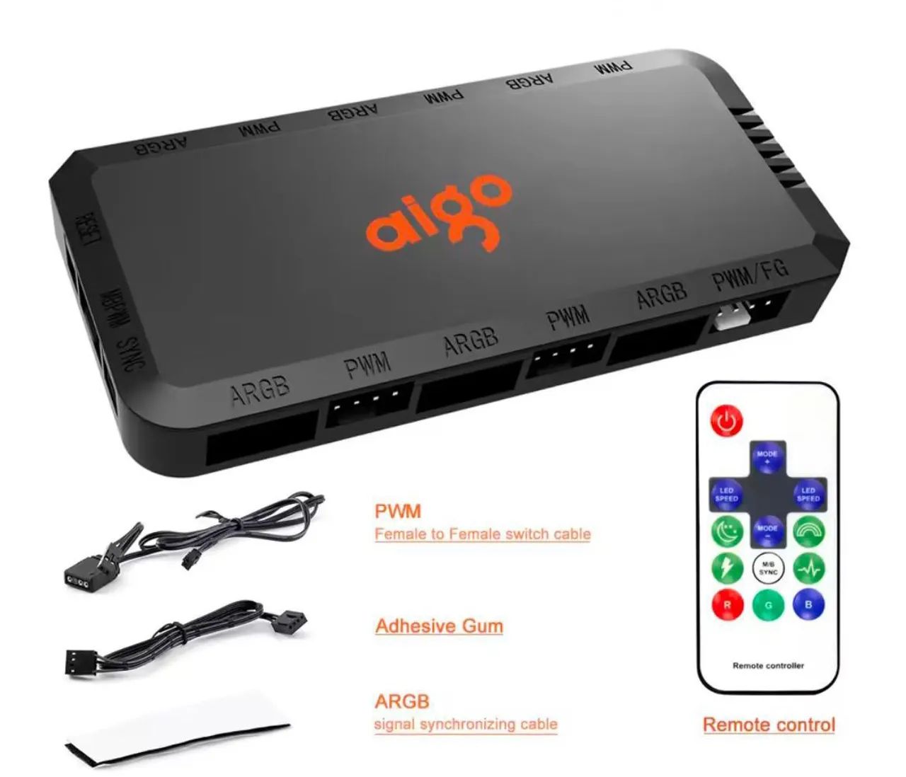 Kit 5 Fan Aigo AM12 PRO + controladora. @importech_084 - Foto 2