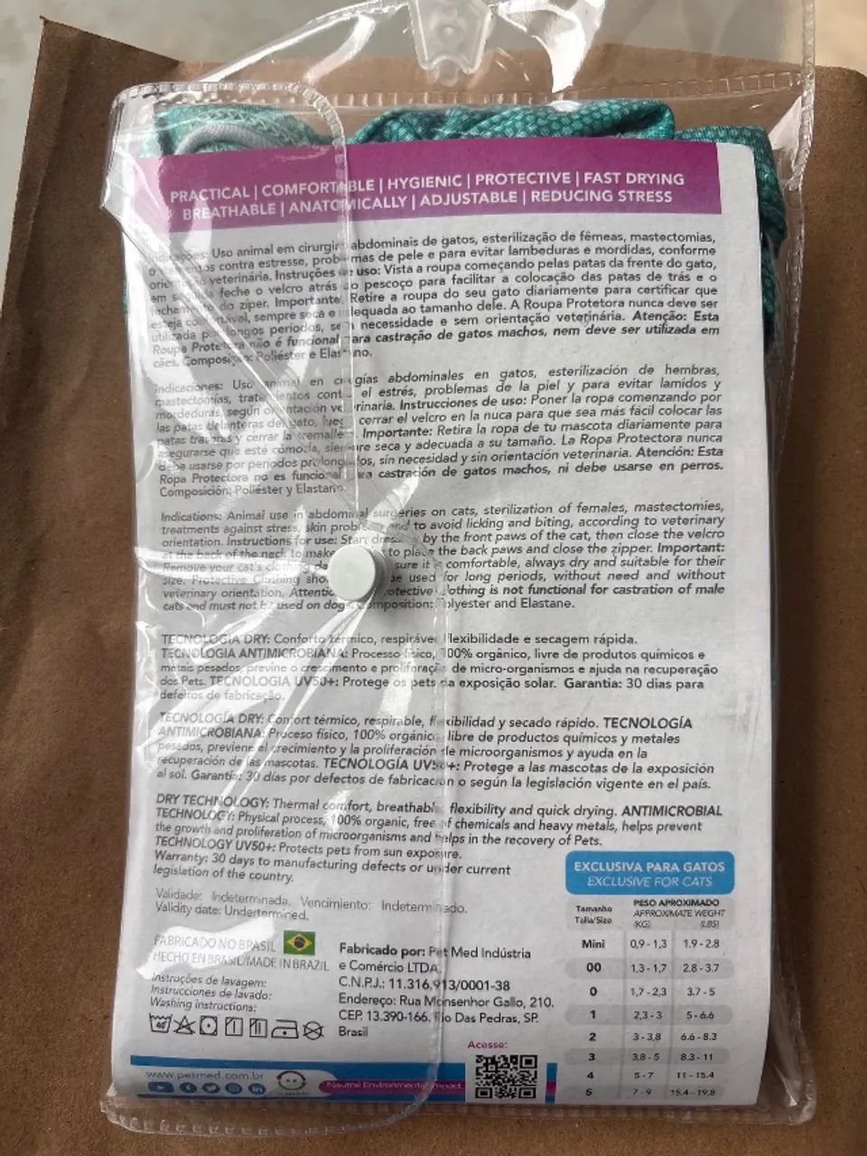 Macacão cirúrgico para gatos fêmeas  - Foto 2