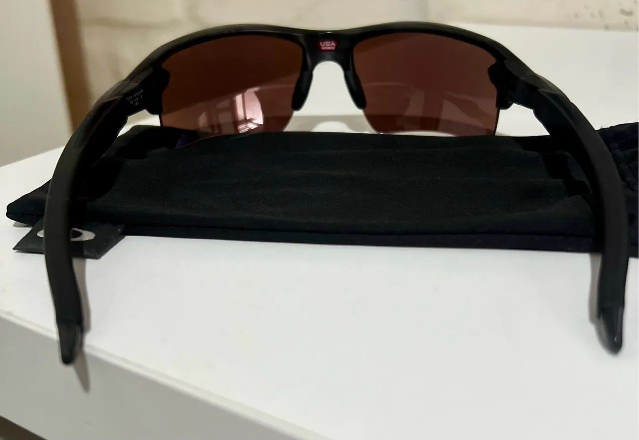 Óculos de Sol Oakley Flak 2.0 XL Matte Black Camp Prizm Deep Water Polarizado - Foto 4
