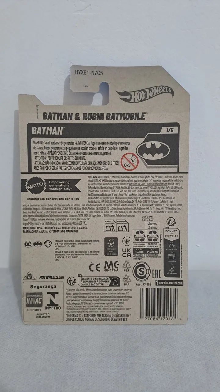 MT 2 Versões Diferentes Batman & Robin Batmobile Hot Wheels - Foto 5