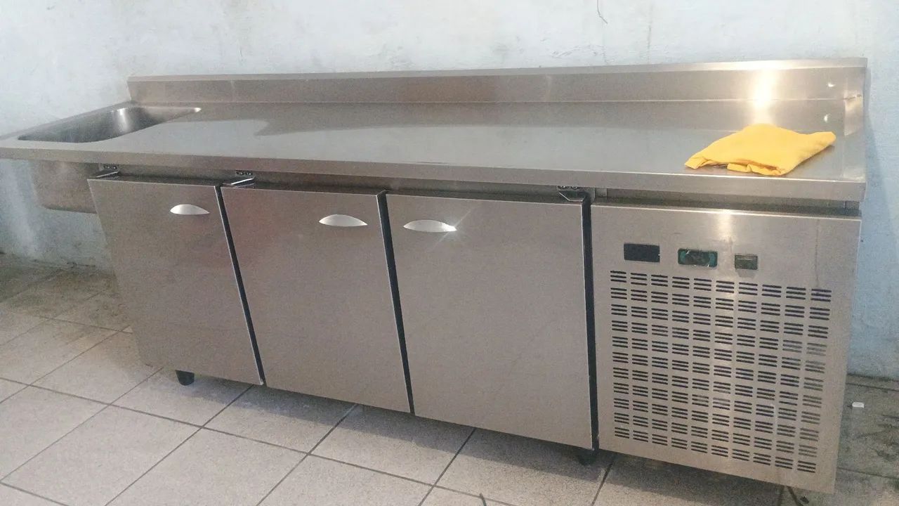 Balcão refrigerado inox com pia entrego hoje mesmo 5700 reais  - Foto 2