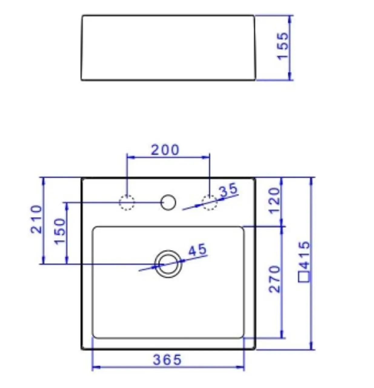 Cuba de Apoio Quadrada L73 Deca64840789099907122