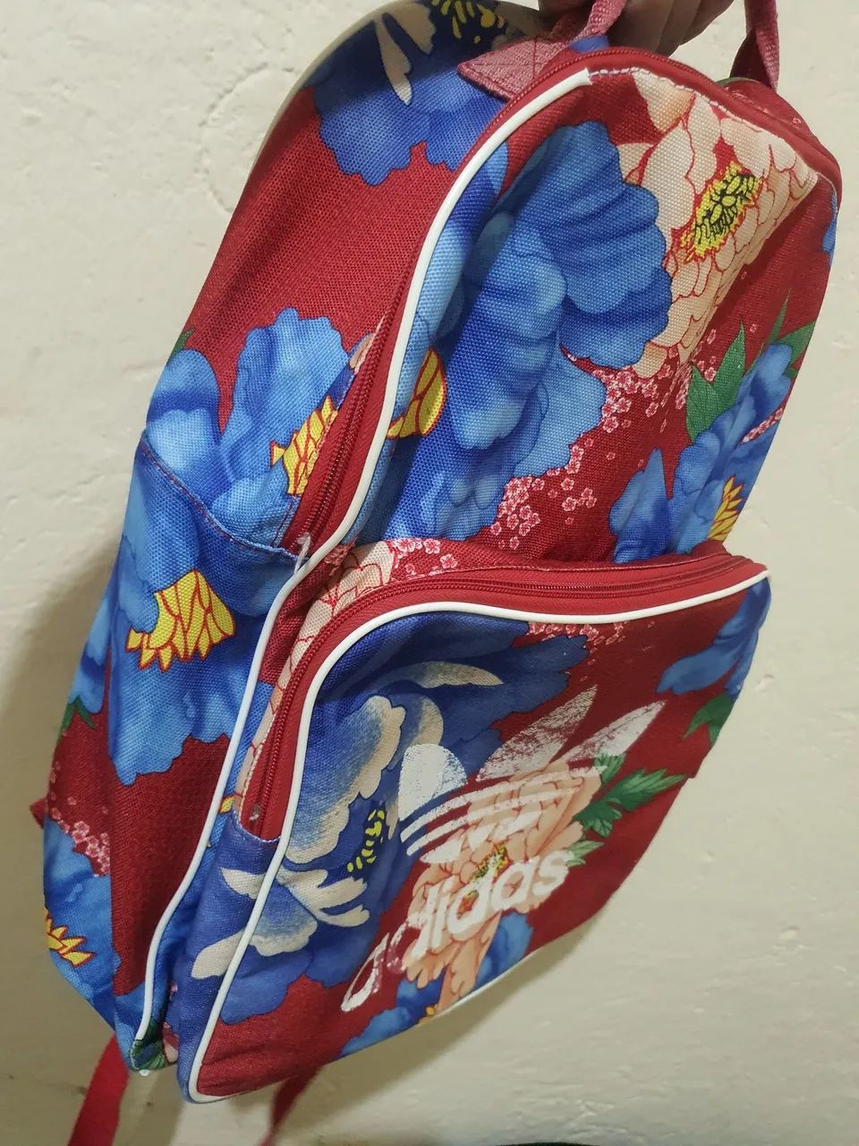 Mochila Adidas Floral Vermelha - Foto 4