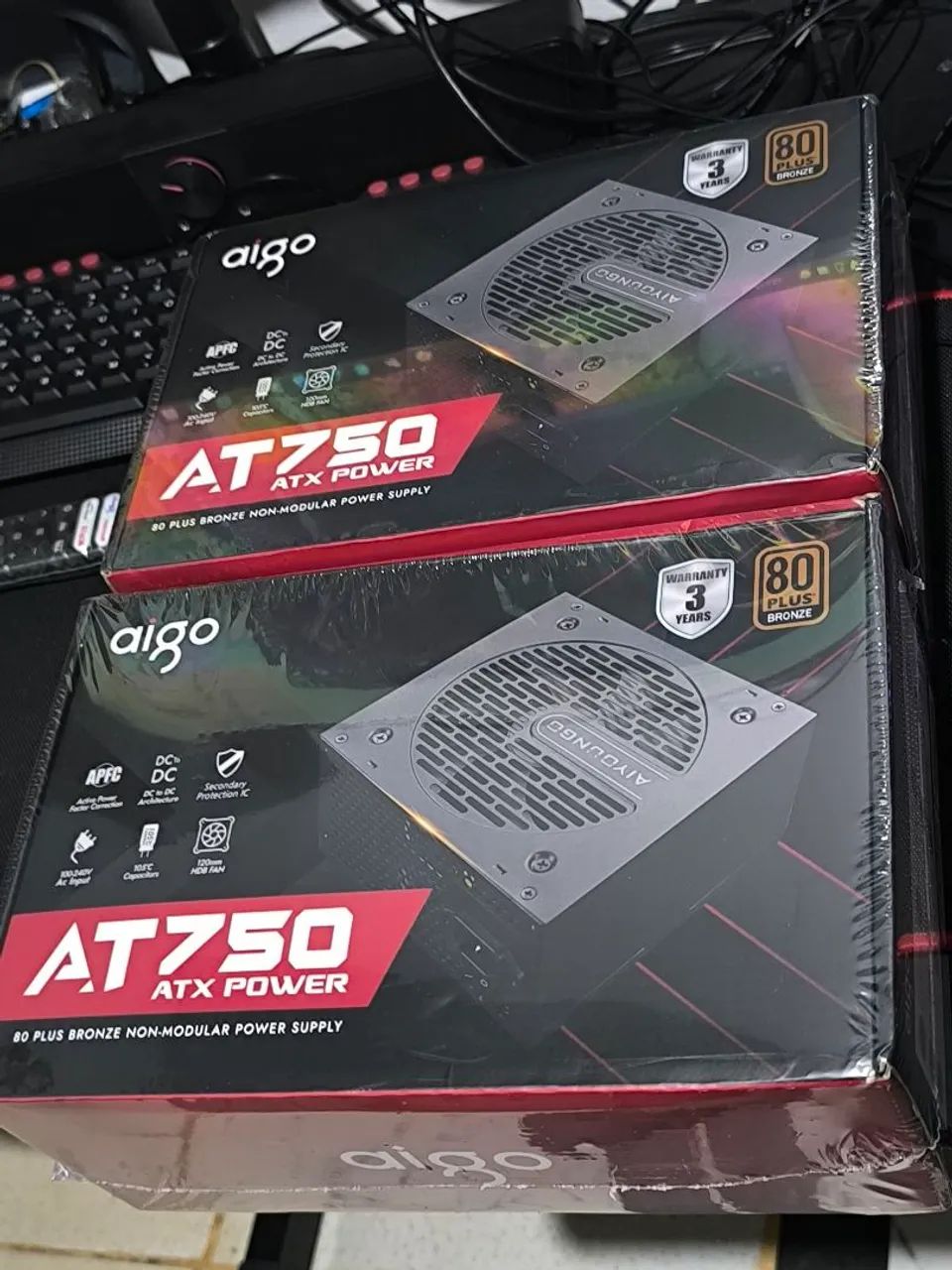 Fonte 750w 80 plus PFC ativo nova lacrada 