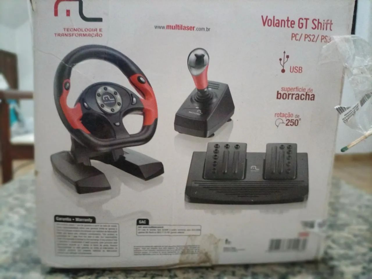 Volante gt shift pc / playstation 2 e 3 - Foto 3
