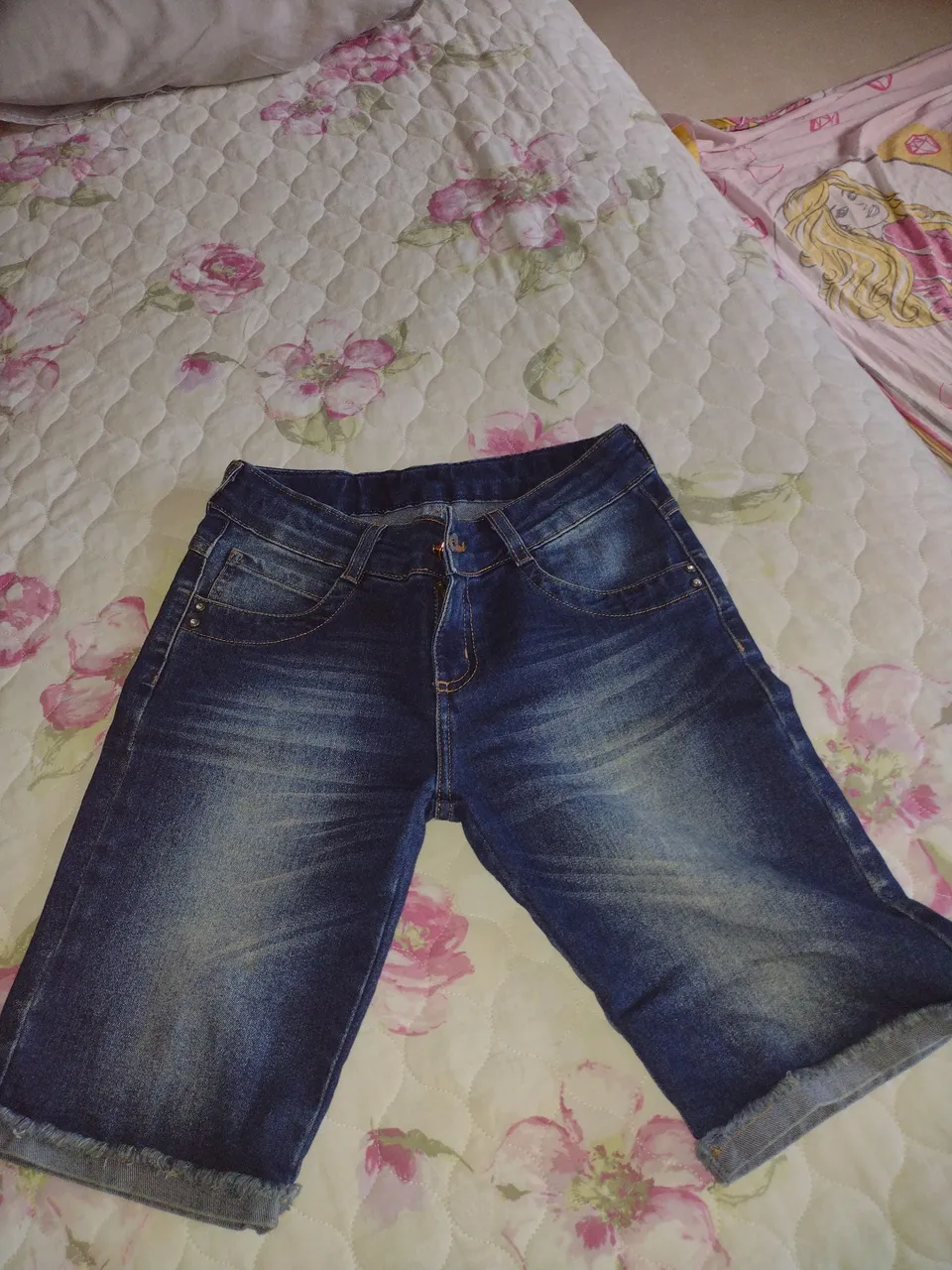 Short Jeans Feminino Azul