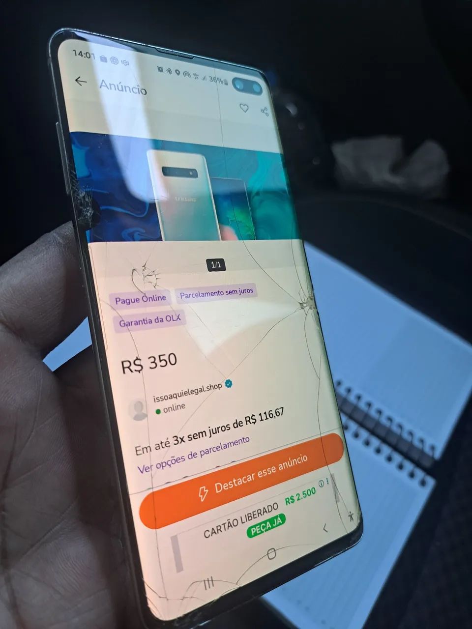 Vendo Placa Celular Samsung S10+ (Plus) 128 gb