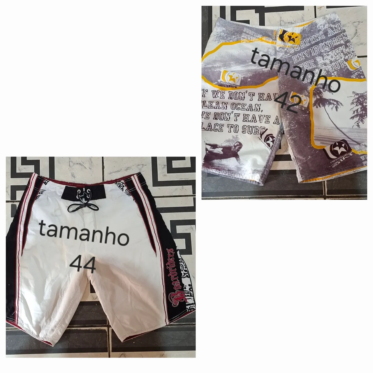 Bermudas de Surf Sport Riders Tamanho 44 e 42