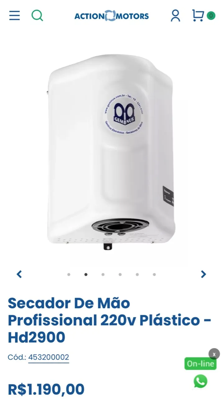 Secador De Mão Profissional 220v Plástico - Hd2900