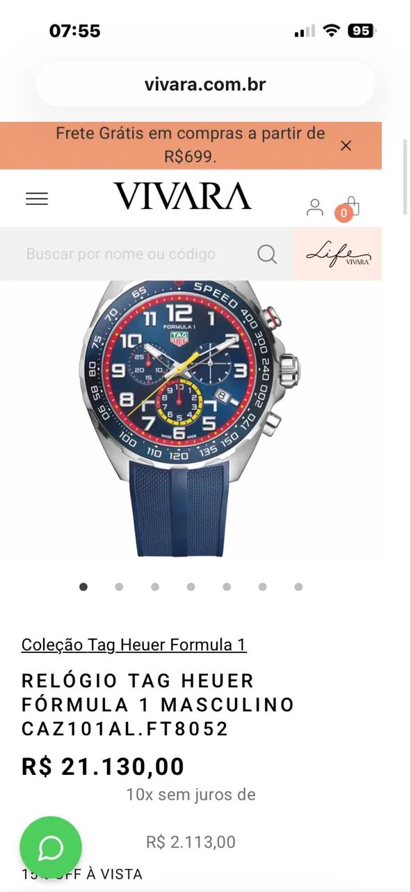 RELÓGIO TAG HEUER F1  - Foto 4