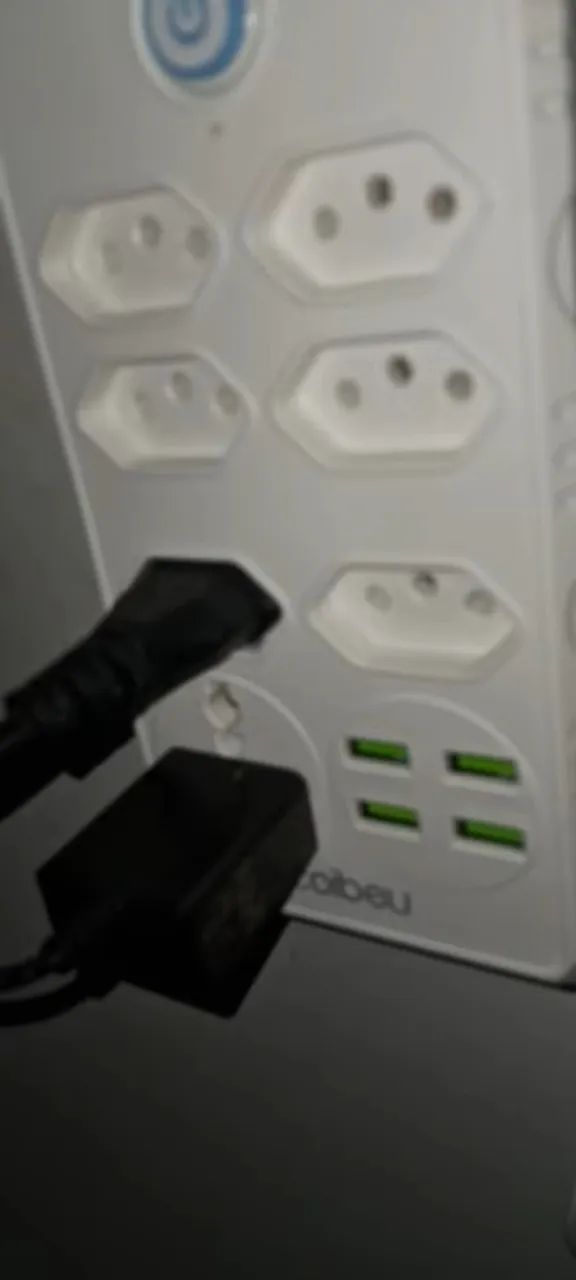 extensão tomada usb plug?filtro de linha para pc?extensão eletrica cor branco  lacrado - Foto 3