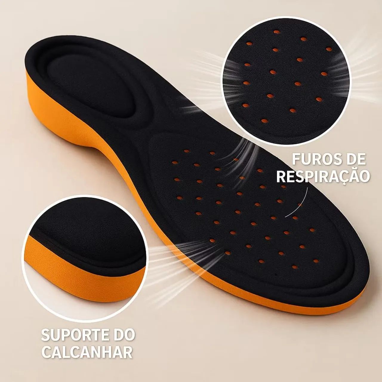 Palmilha em Gel ortopédico, ótimo para quem passa muito tempo em pé e ...