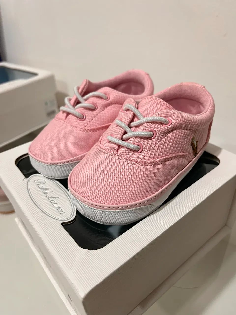 Tênis Ralph Lauren Oxford Rosa 9-12 meses