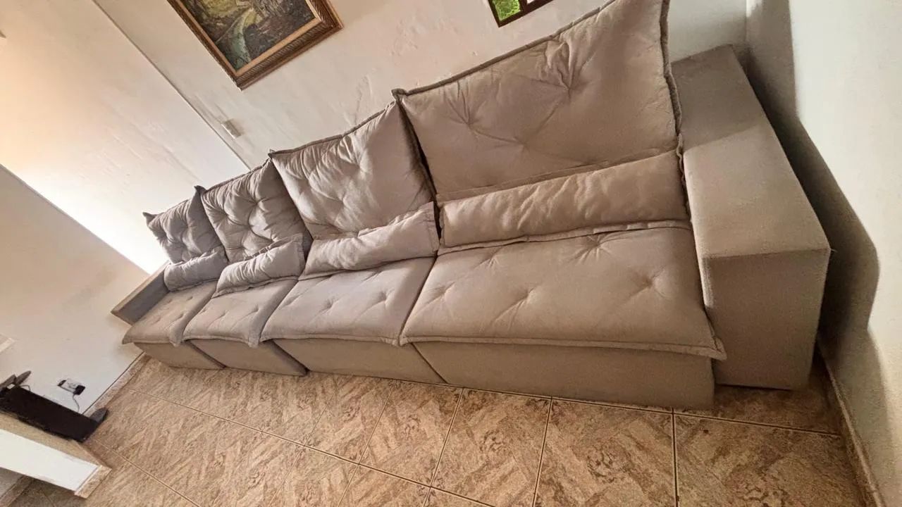 Sofá cama retrátil 4 lugares ENORME - Foto 3