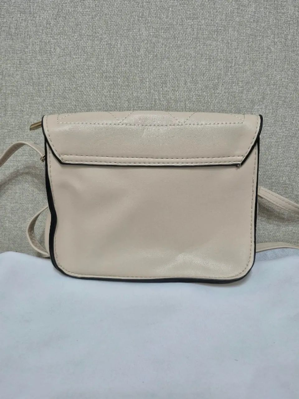 Bolsa Transversal Off White Matelassê Geométrica - Usada, Bom Estado - Foto 2
