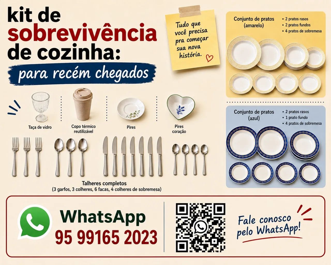 Kit de sobrevivência de cozinha 