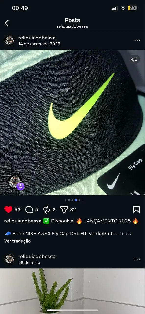 BONÉ NIKE AW84 DRI FIT FLY CAP ORIGINAL - Foto 4