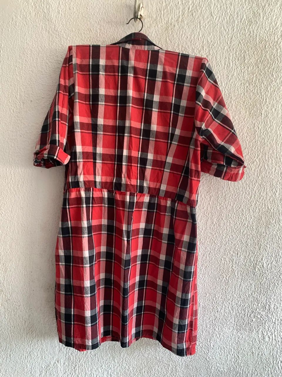 Vestido xadrez tecido algodão semi novo 