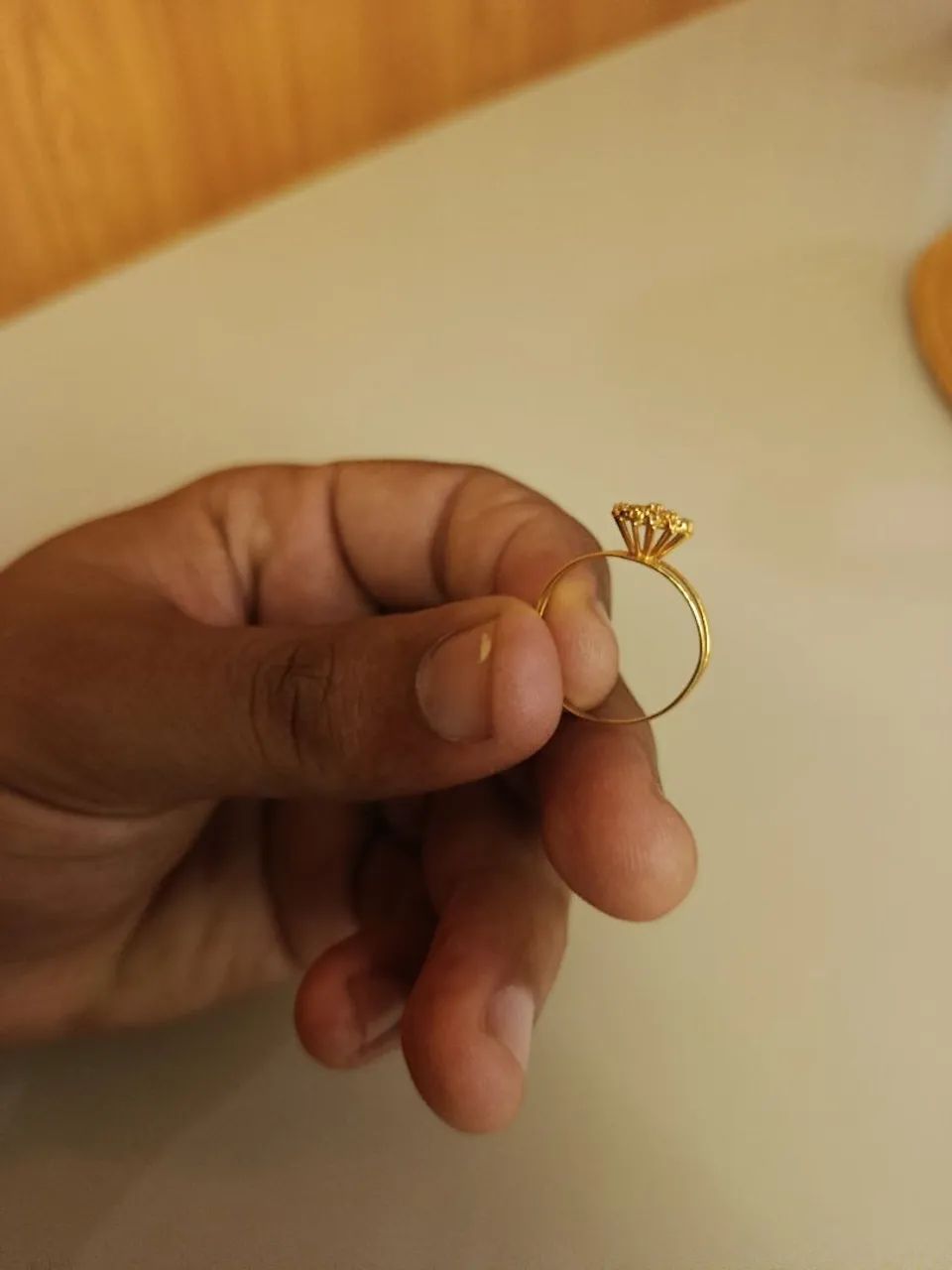 ANEL CHUVEIRINHO EM OURO 18K COM BRILHANTES - Foto 5