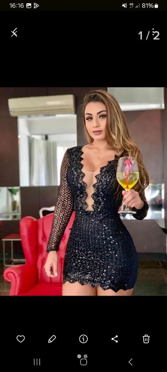 Vestido preto m - Foto 2