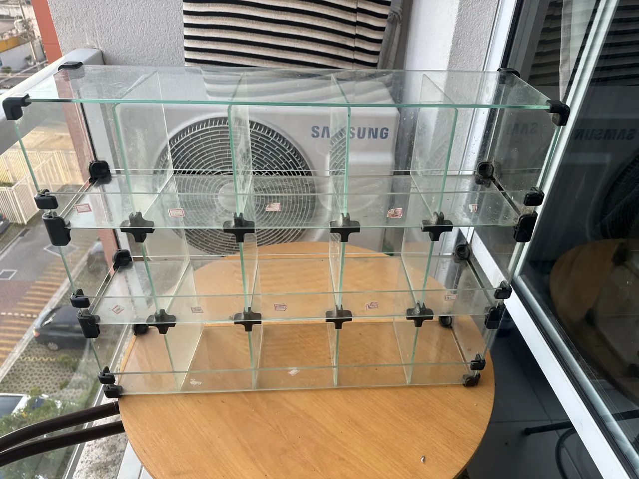 Expositor Baleiro De Vidro Modulado Com Nichos - Ótimo Estado - Foto 5