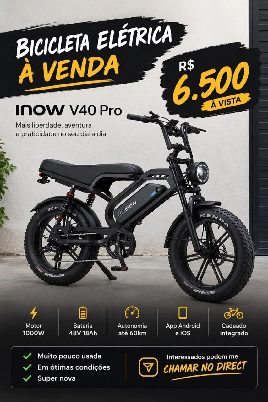 BICICLETA ELÉTRICA INOW V40 PRO 