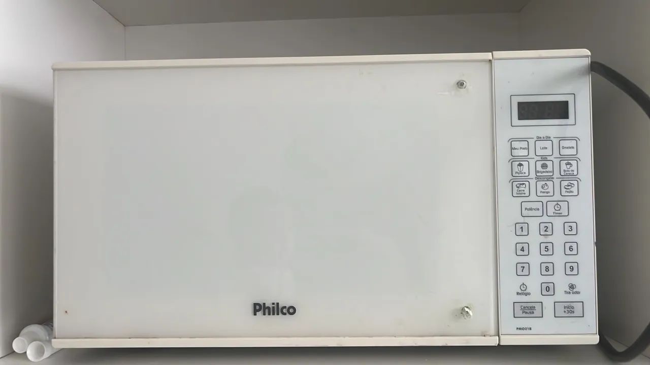 Micro-ondas Philco Branco Funcionando Perfeitamente
