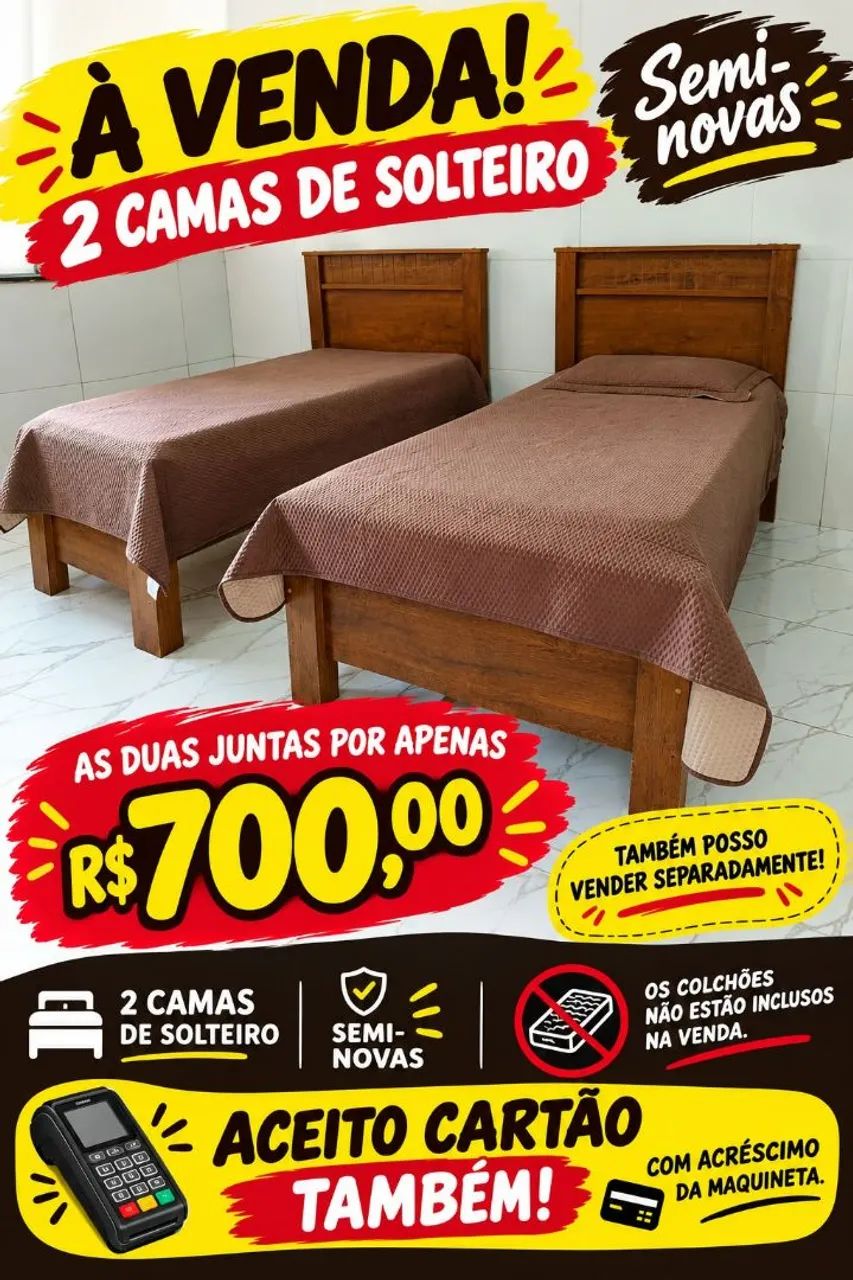 Duas camas de solteiro 
