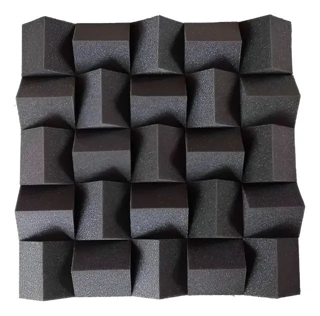 Espuma Acústica Decorativa Cinza - Kit com 50 Unidades