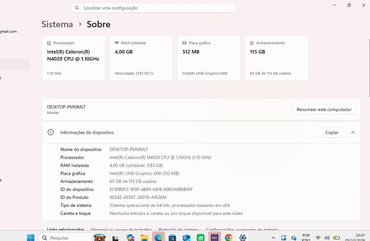 Notebook Semi Novo com garantia ainda