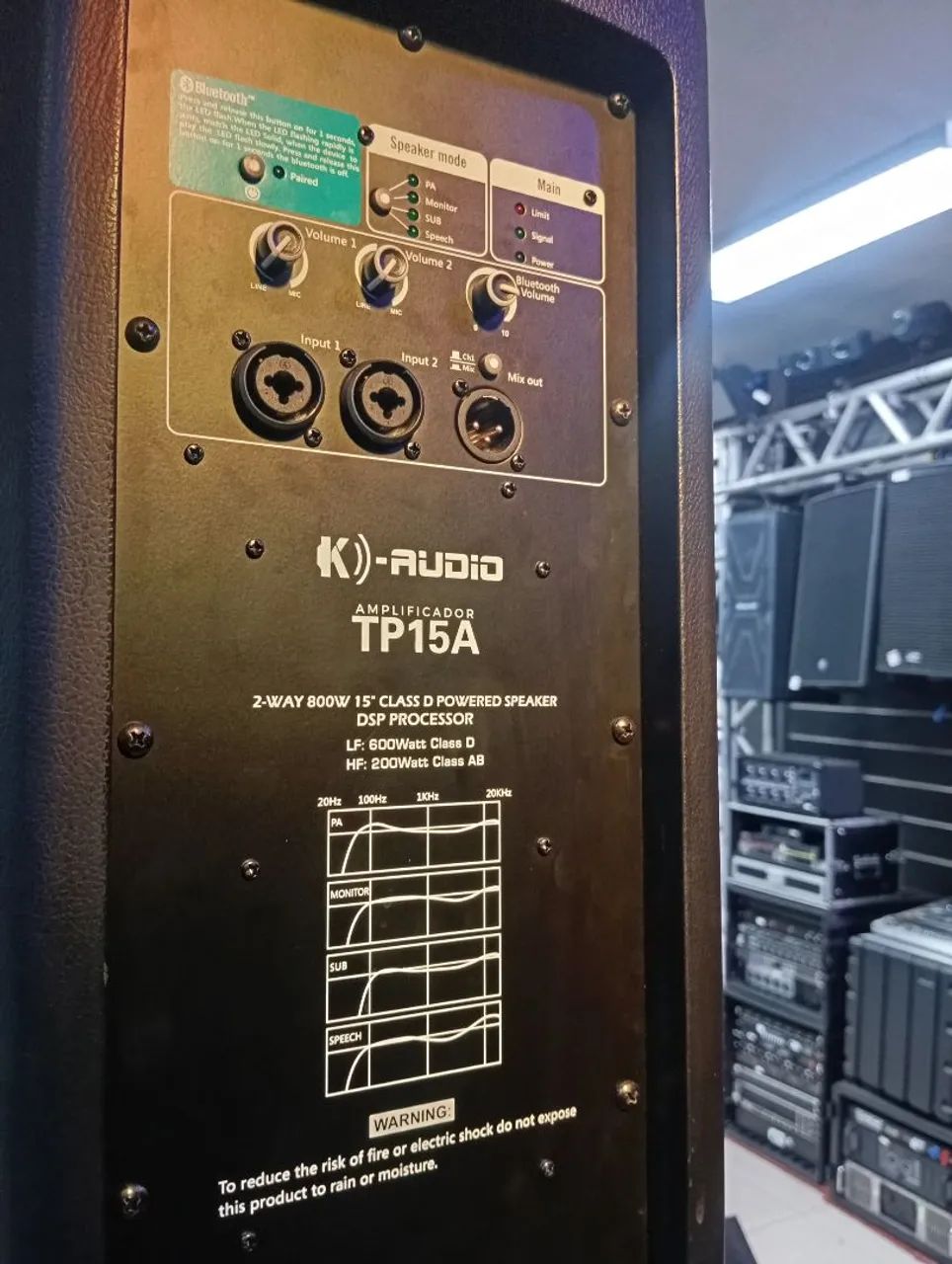 Caixa K Audio TP15A Ativa Bluetooth 500W RMS DSP - Foto 3