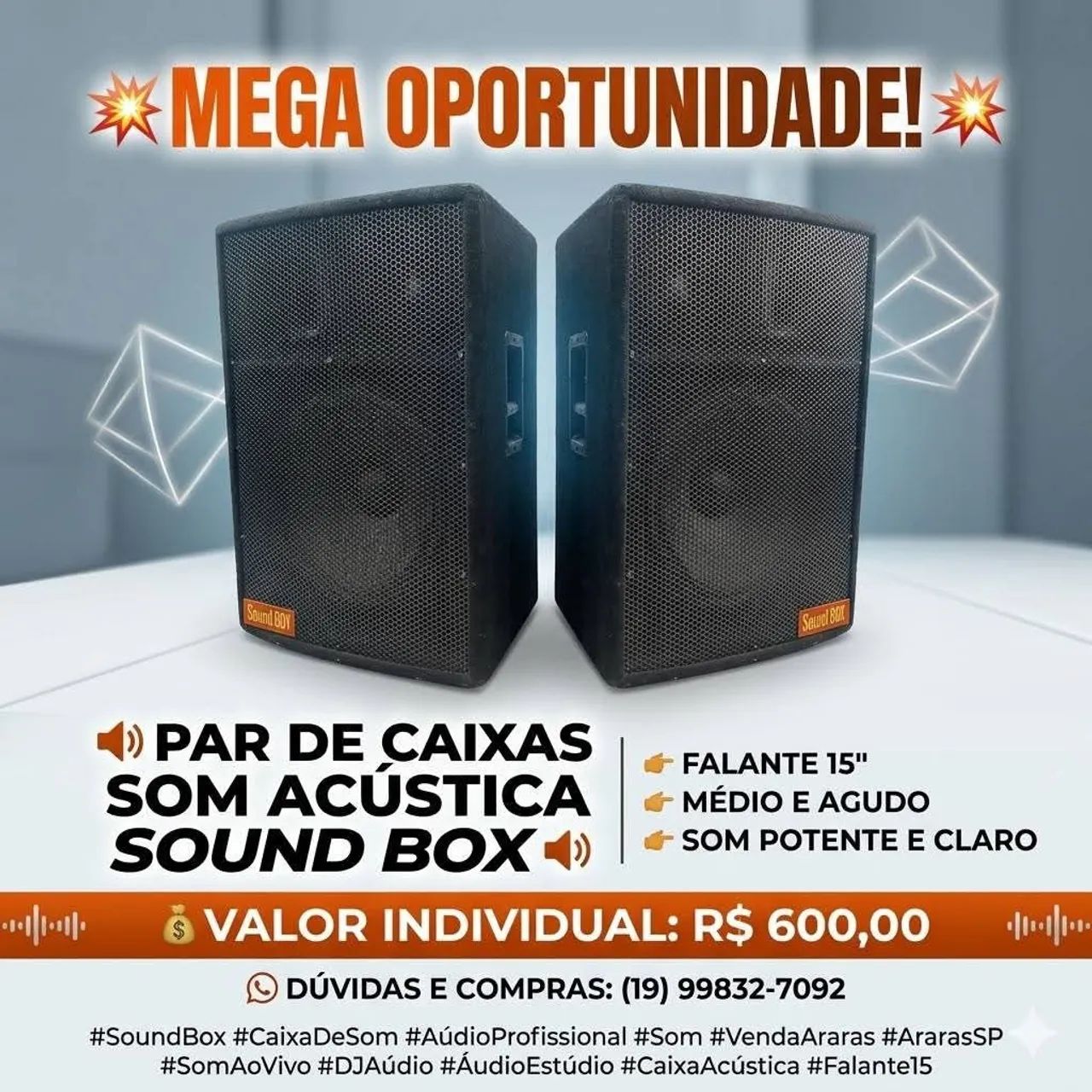 Caixa acústica passiva 15 3 vias 